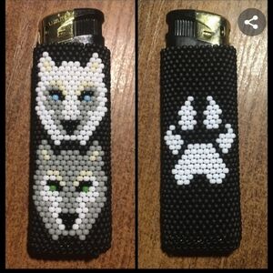 Wolf head lighter case